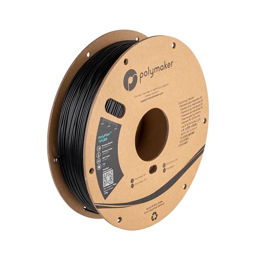 Polymaker PolyFlex TPU95 Filament Siyah - 1