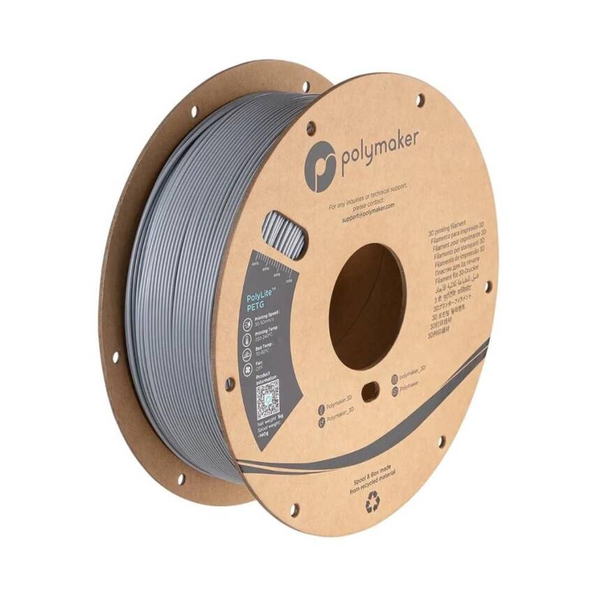 Polymaker PolyLite PETG Filament Gri - 1