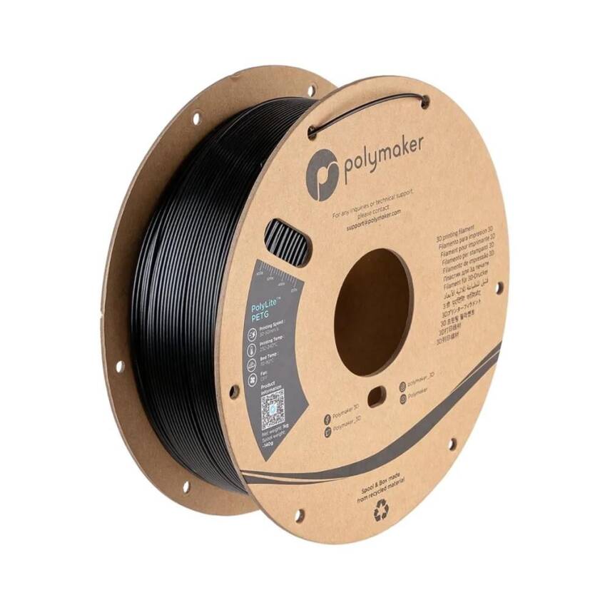 Polymaker PolyLite PETG Filament Siyah - 1