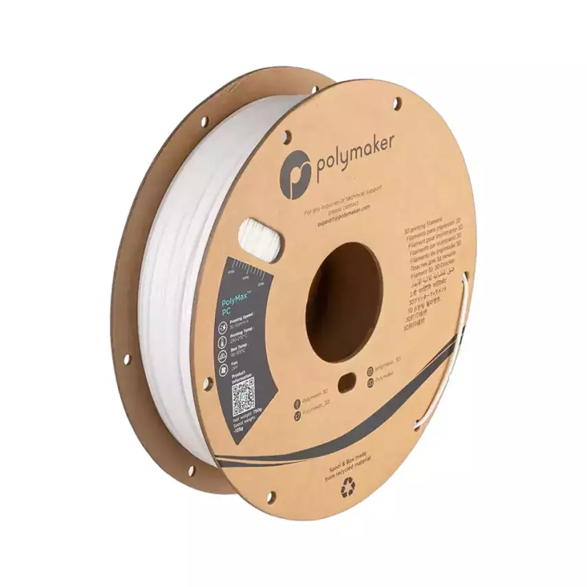 Polymaker PolyMax Sert PC Filament Beyaz - 1