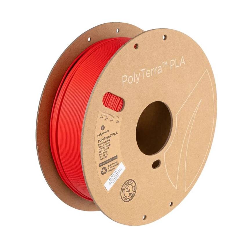 Polymaker PolyTerra Matte PLA Filament Lav Kırmızı - 1