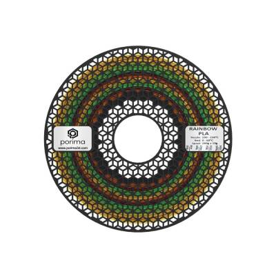Porima PLA Filament Rainbow 1.75mm 1kg - 3