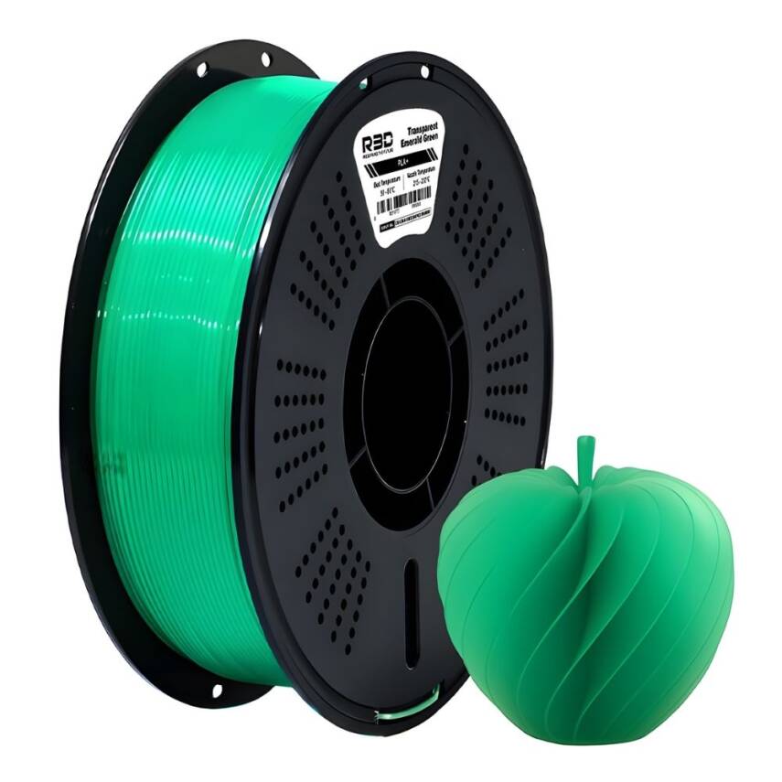 R3D PLA+ Filament Şeffaf Zümrüt Yeşil - 1